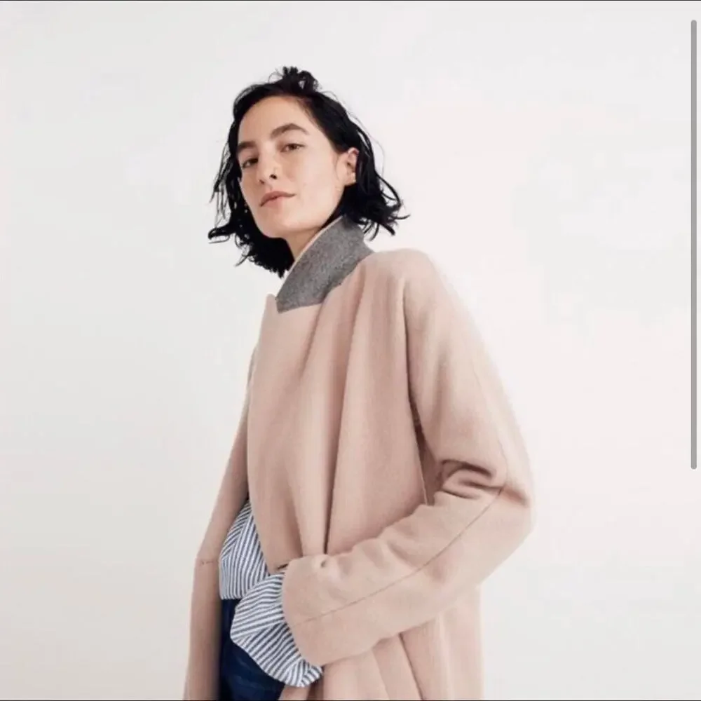 Madewell 2 Atlas Cocoon Coat Avalon Pink wool mohair - Picture 7 of 7